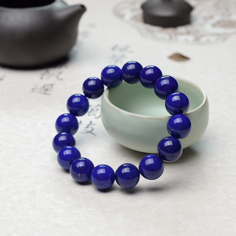 深蓝色青金石单圈手串-红掌柜