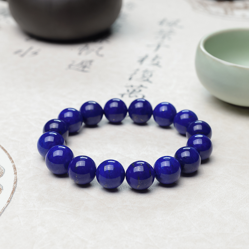 深蓝色青金石手串-红掌柜