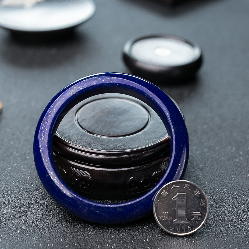 阿富汗深蓝色青金石平安镯-红掌柜