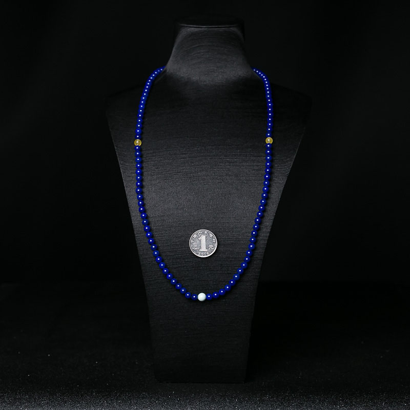 阿富汗深蓝色青金石108佛珠-红掌柜