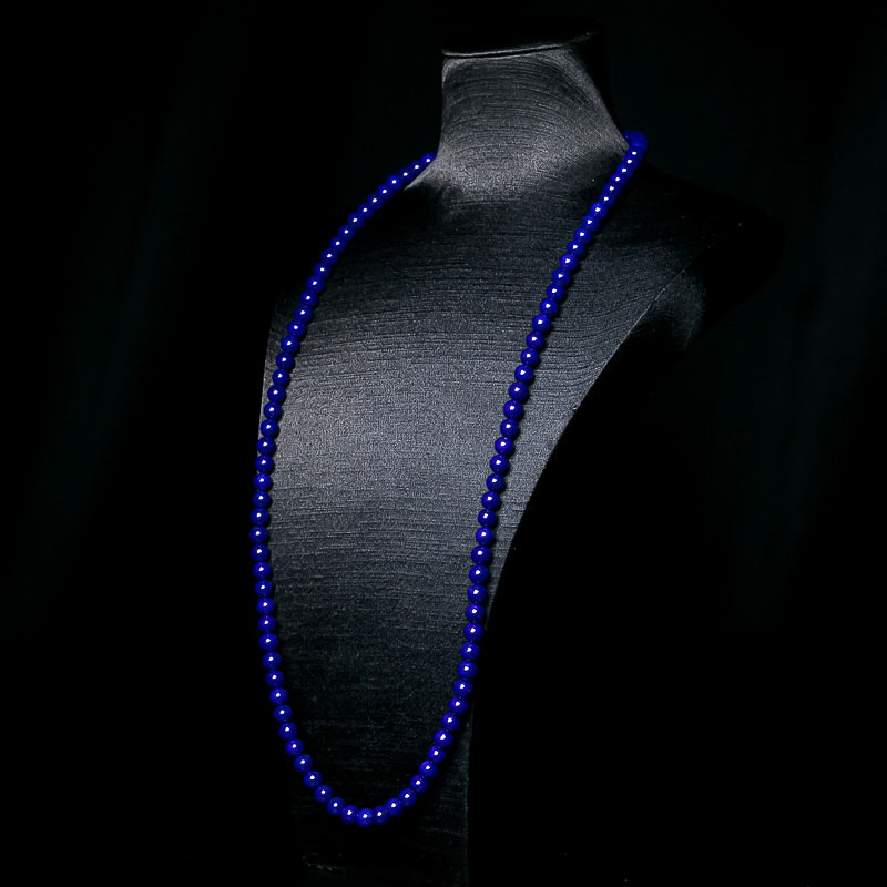 天然深蓝色青金石108佛珠-红掌柜