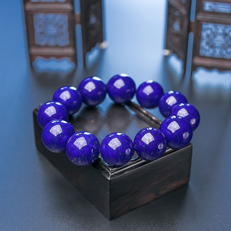 阿富汗天然青金石单圈手串-红掌柜