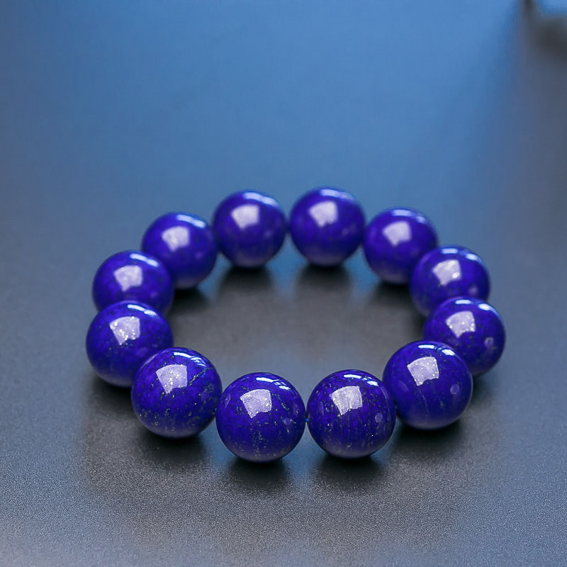 阿富汗天然深蓝色青金石手串-红掌柜