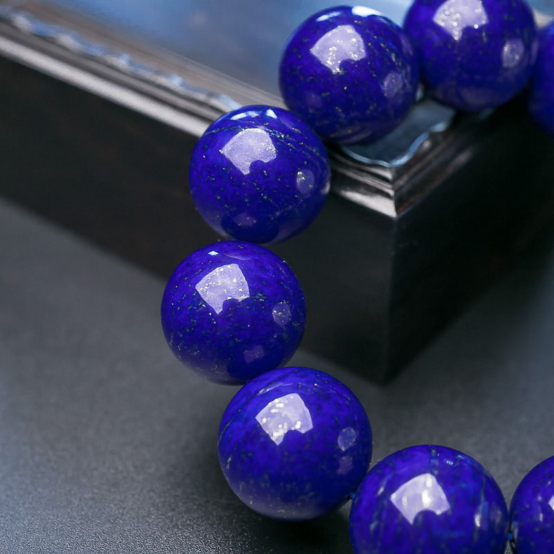 深蓝色青金石单圈手串-红掌柜