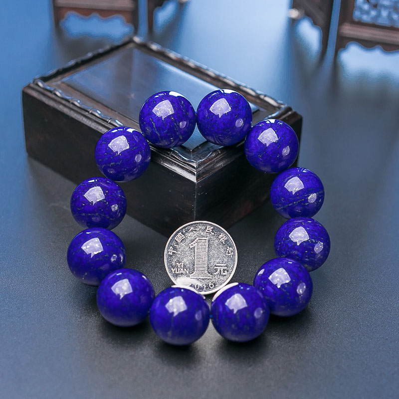 深蓝色青金石手串-红掌柜