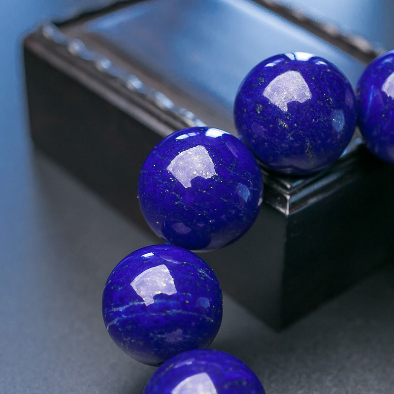 深蓝色青金石单圈手串-红掌柜