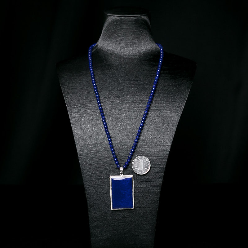 深蓝色青金石项链-红掌柜