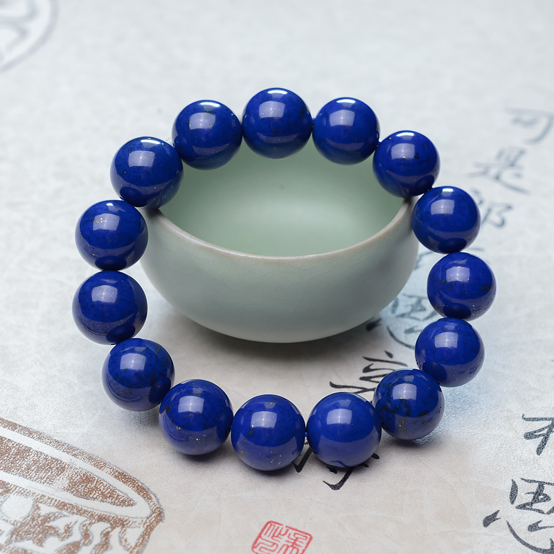 阿富汗天然青金石单圈手串-红掌柜