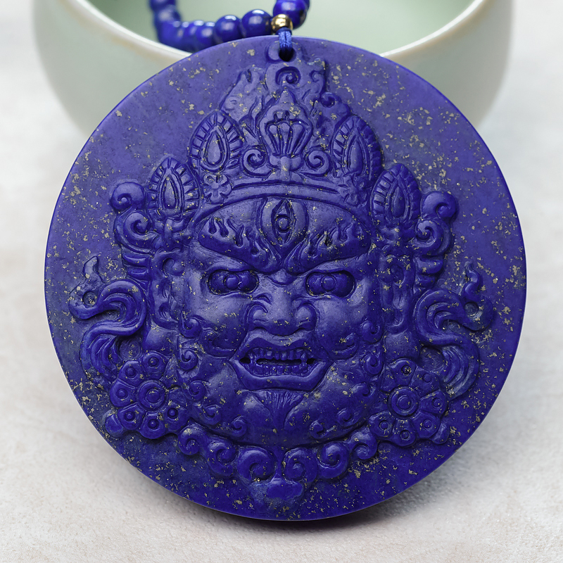 阿富汗天然紫蓝色青金石项链-红掌柜