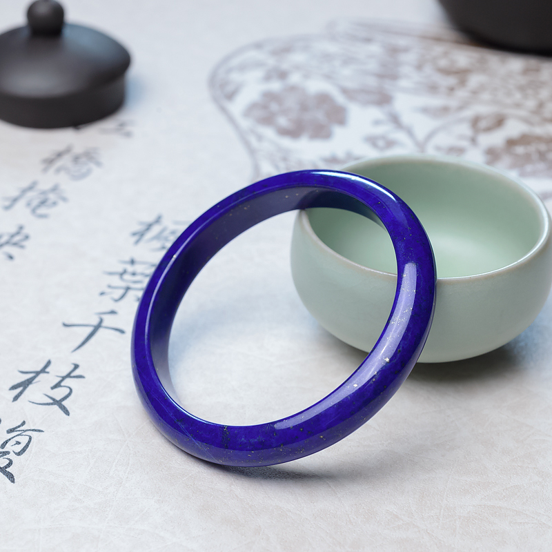 58mm深蓝色青金石平安镯-红掌柜