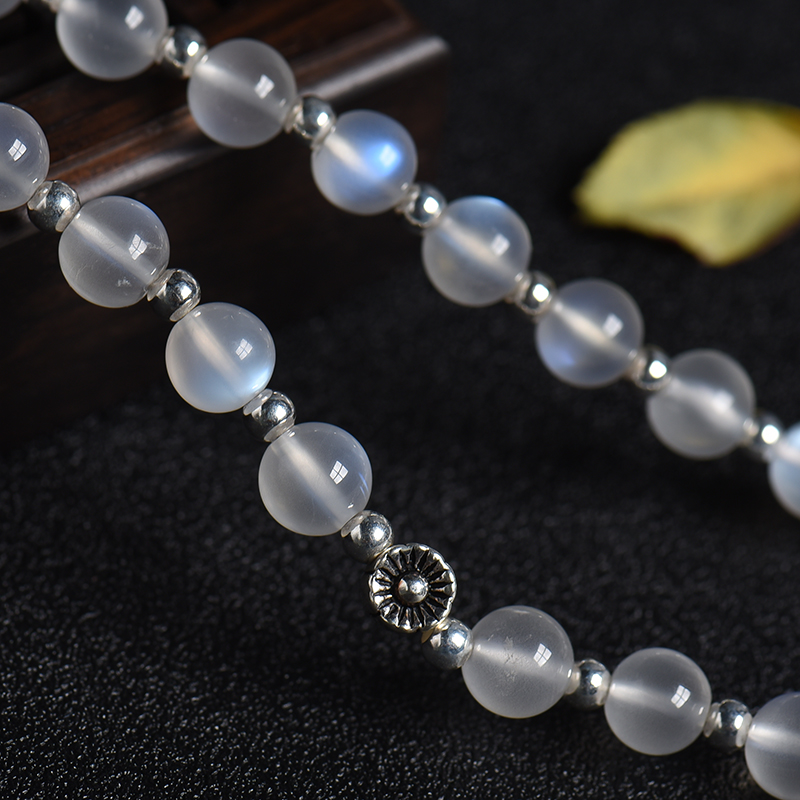 天然月光石圆珠手串-红掌柜