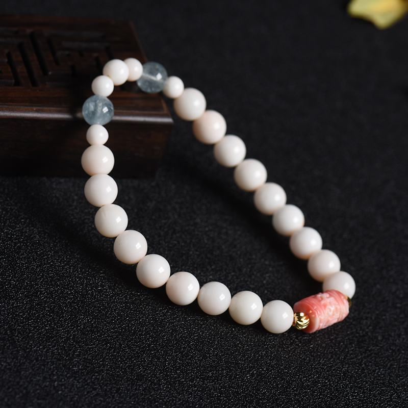 MOMO珊瑚圆珠手串-红掌柜