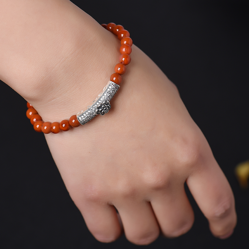 天然南红单圈手串 - 红掌柜