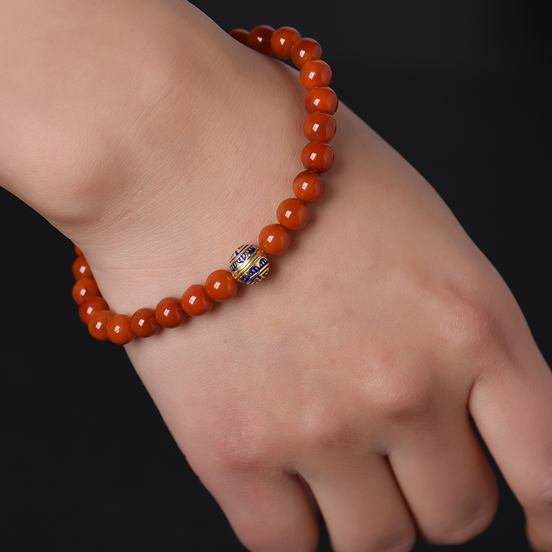 天然南红单圈手串 - 红掌柜