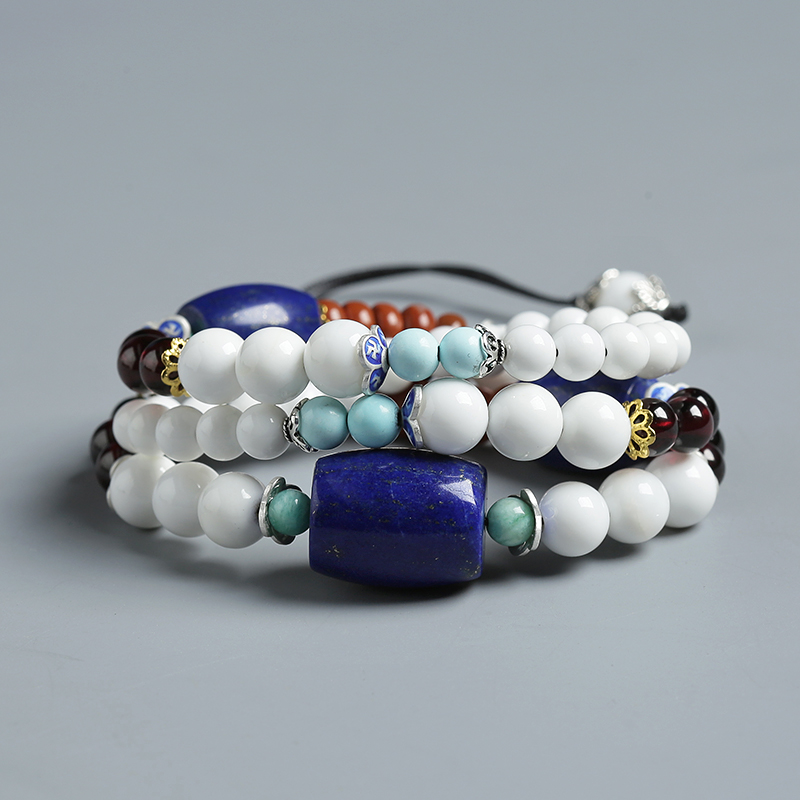 天然青金砗磲项链 - 红掌柜