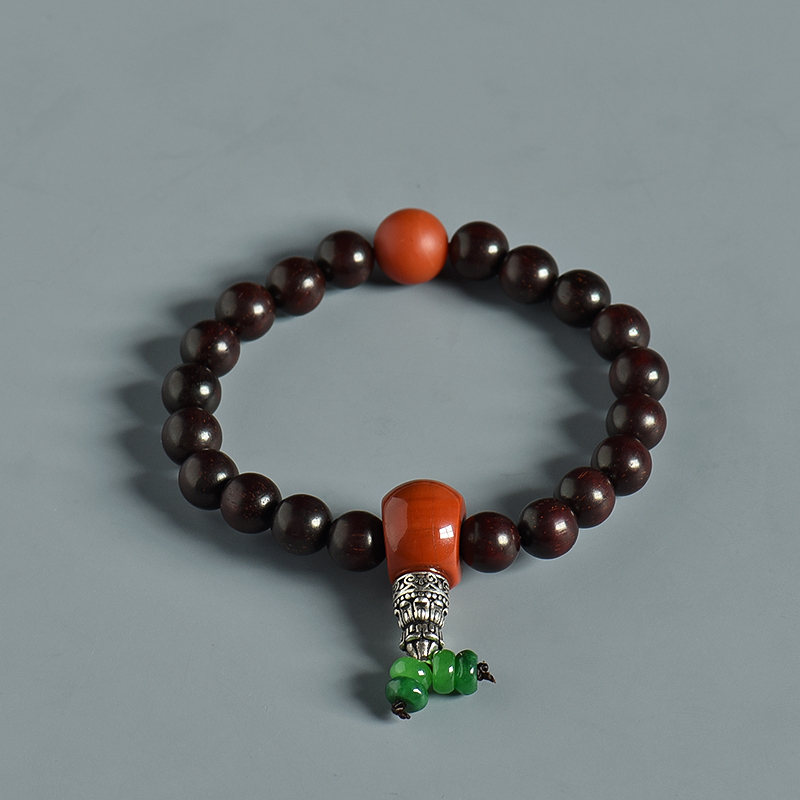 缅甸天然8mm小叶紫檀手串 - 红掌柜