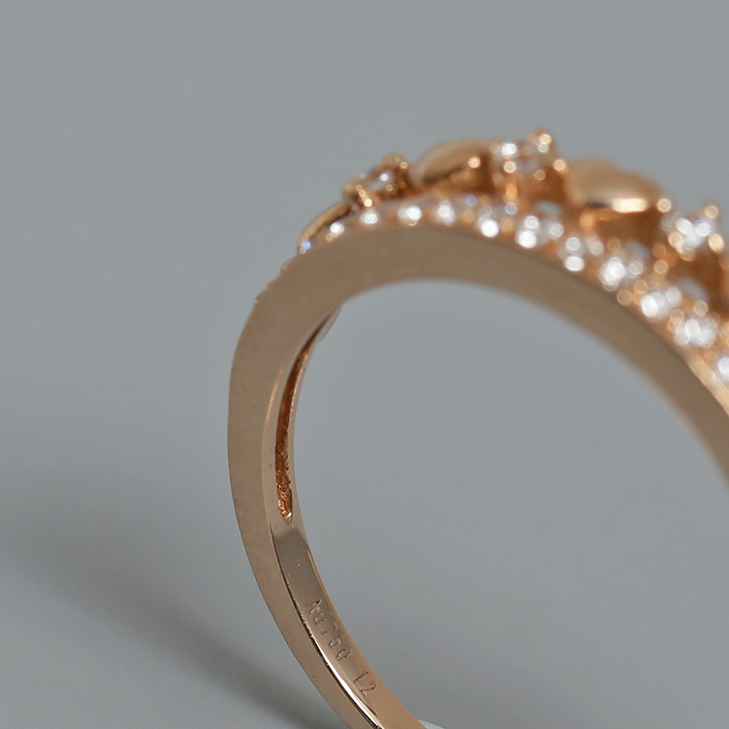 18K金锆石戒指-红掌柜