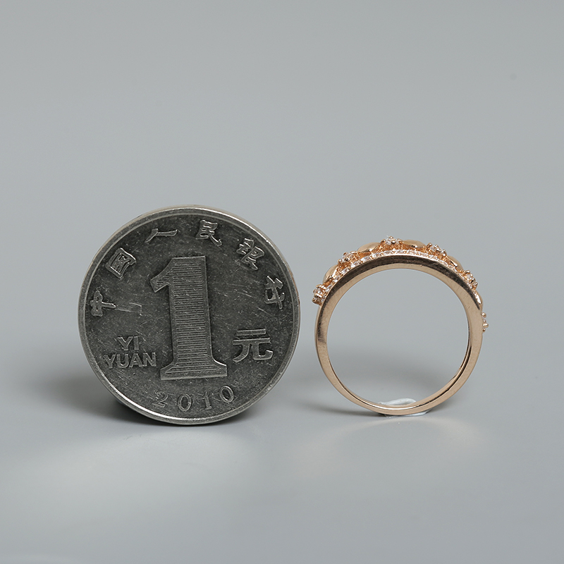 18K金锆石戒指-红掌柜