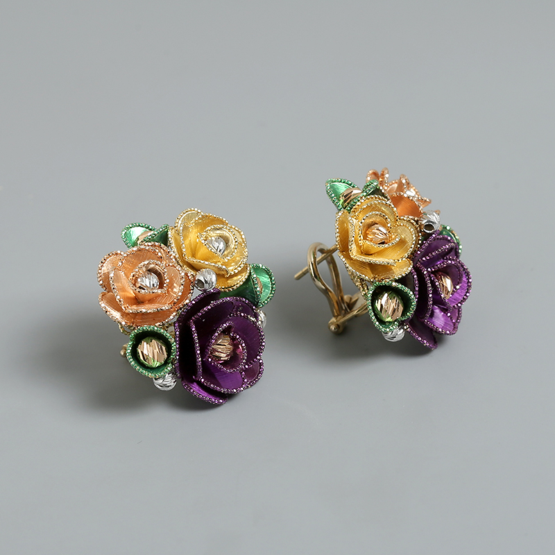 18K金耳钉 - 红掌柜