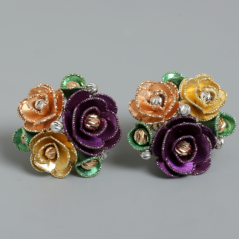 天然K金耳钉 - 红掌柜