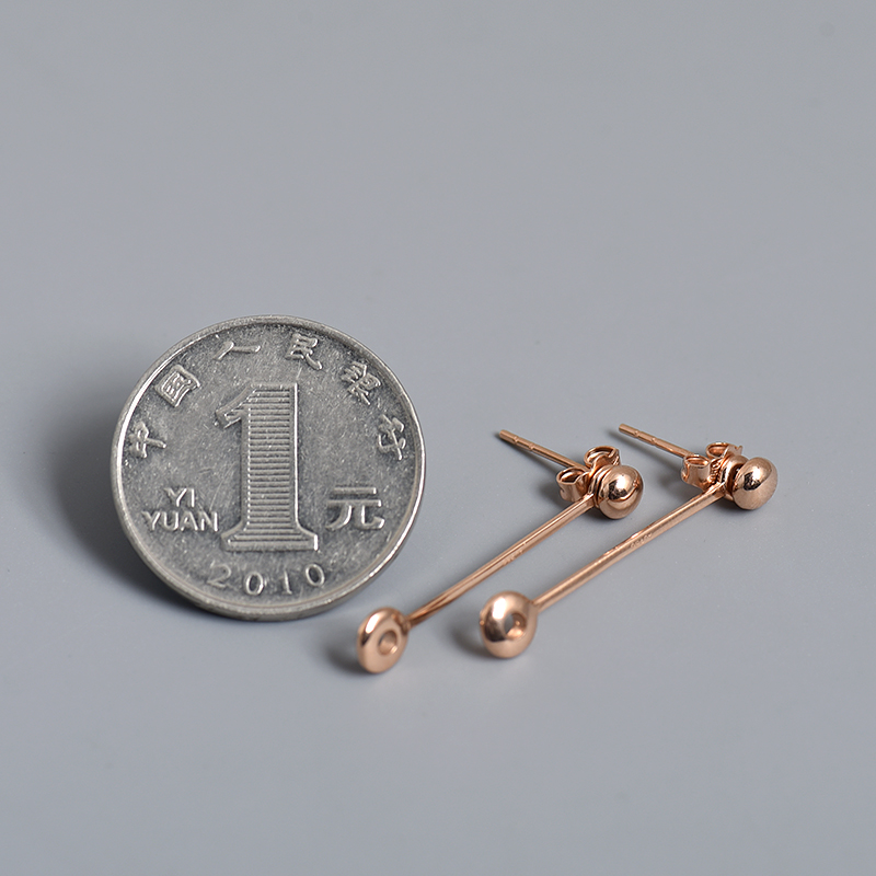 18K金耳钉-红掌柜