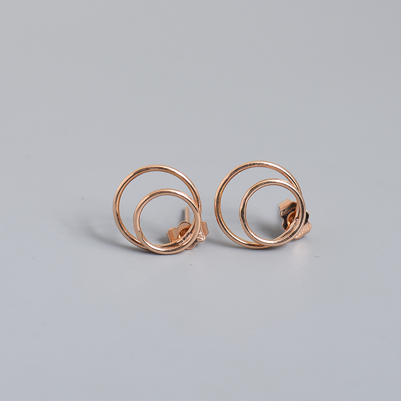 18K金耳钉-红掌柜