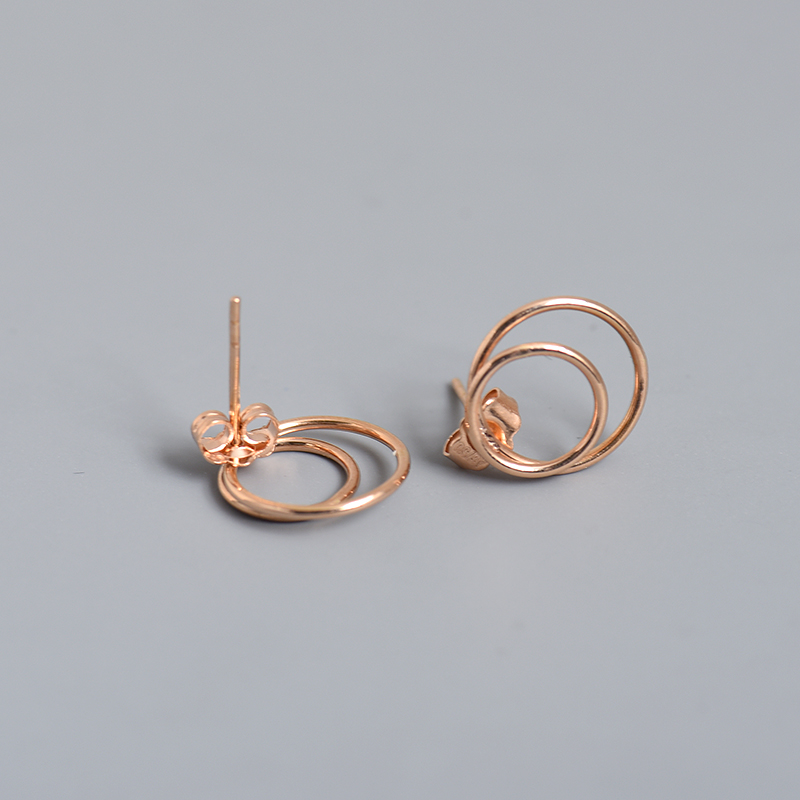 18K金耳钉-红掌柜