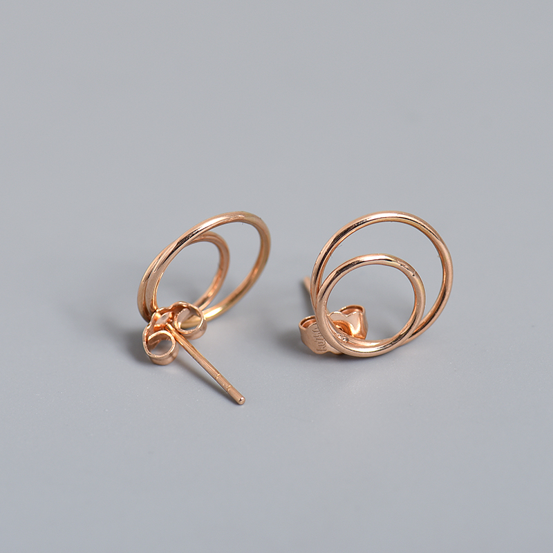 18K金耳钉-红掌柜