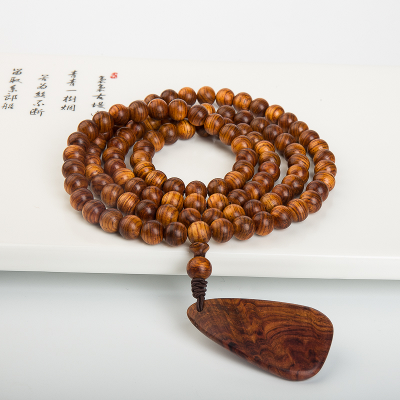 8.3mm天然海南黄花梨多圈手串-红掌柜