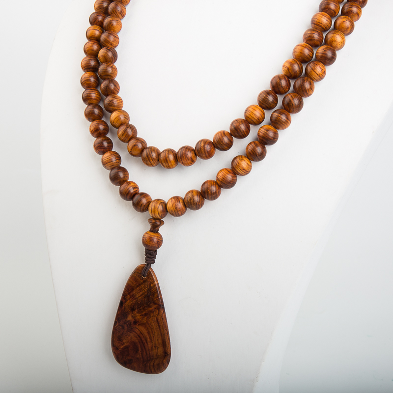 8.3mm天然虎皮纹黄花梨多圈手串-红掌柜