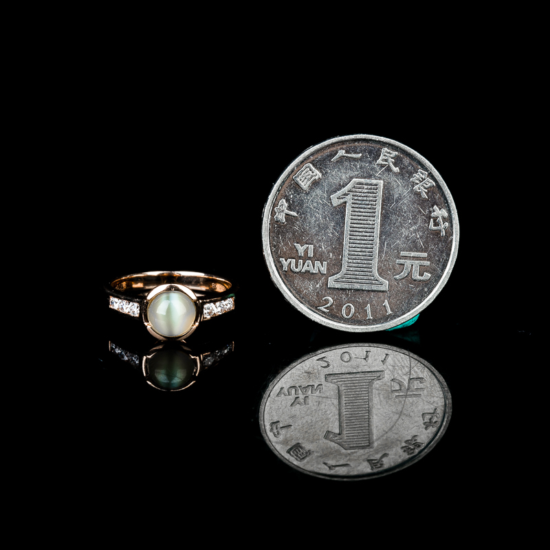 18K黄色金绿宝石戒指-红掌柜