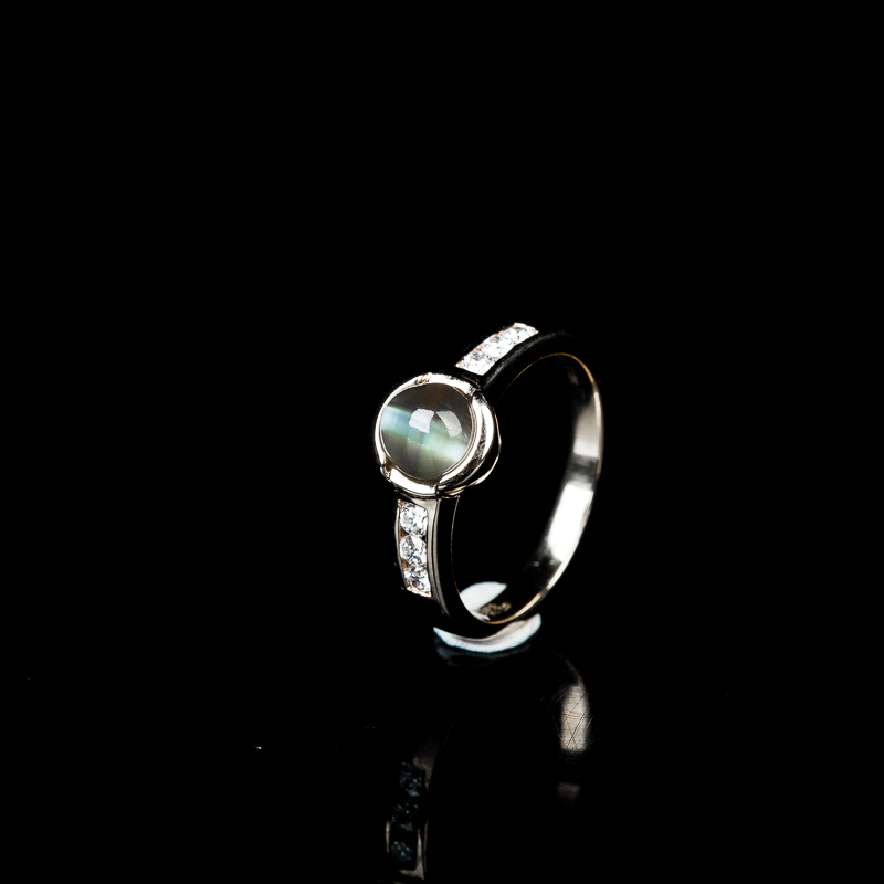 18K黄色金绿宝石戒指-红掌柜