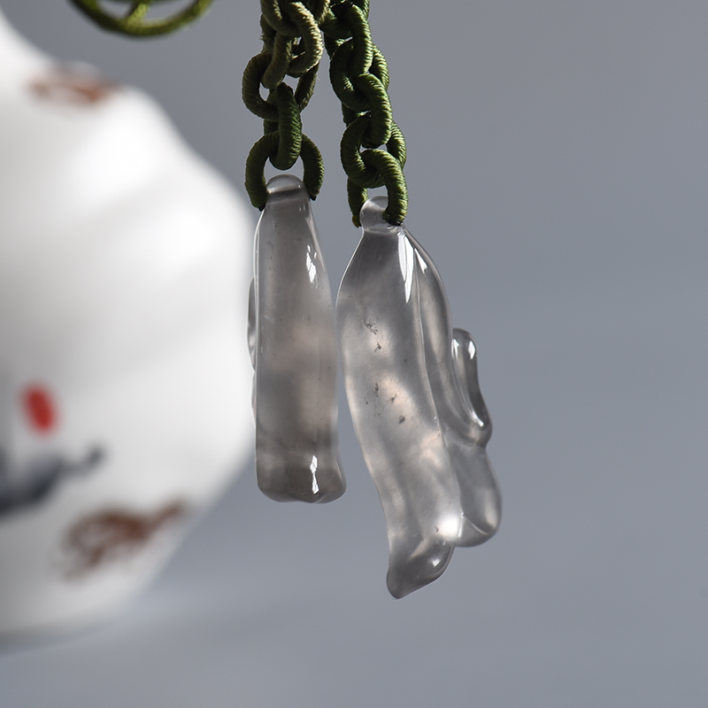 水沫玉玉兰花吊坠 - 红掌柜