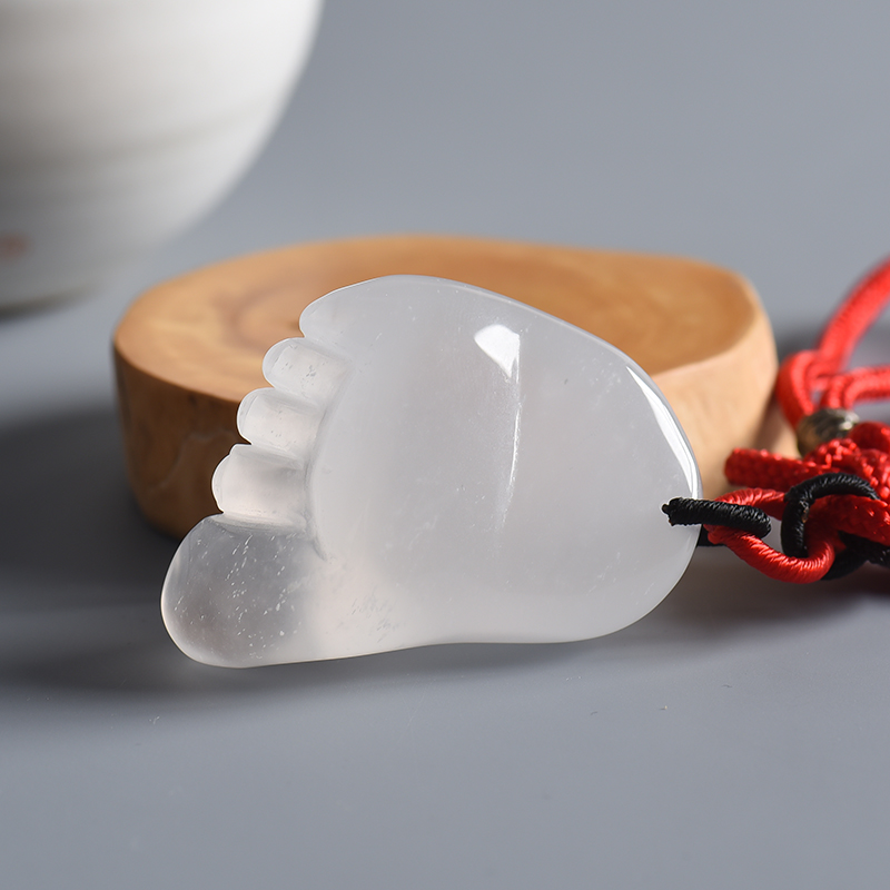 缅甸天然糯种白色水沫玉手把件 - 红掌柜