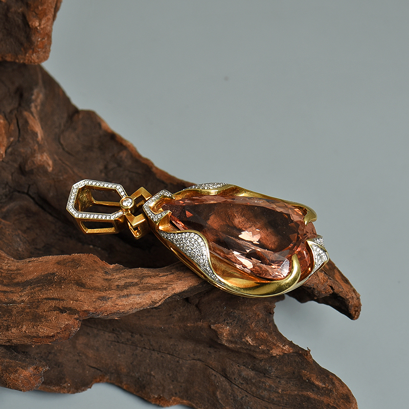 天然摩根石吊坠-红掌柜