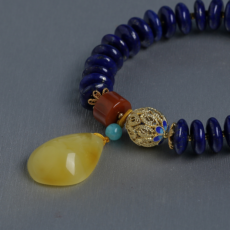 青金石药片珠手串 - 红掌柜