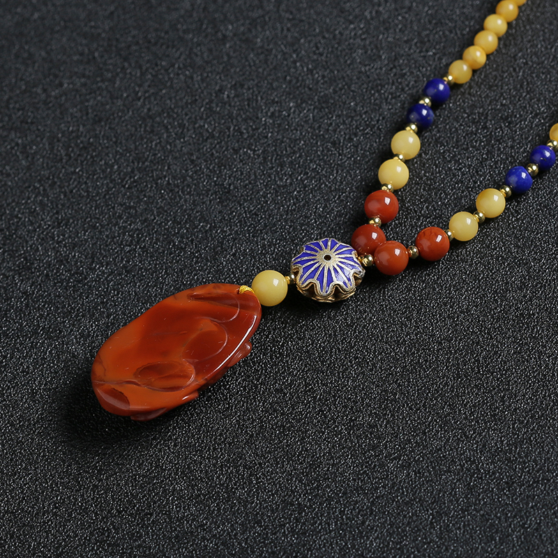 川料天然南红项链 - 红掌柜