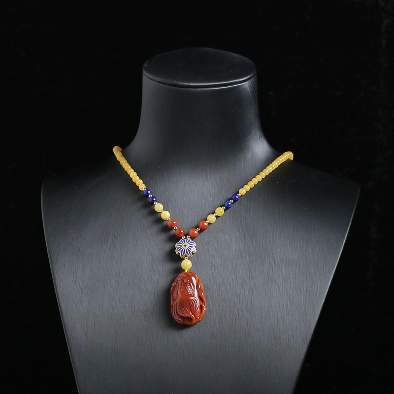 天然南红项链 - 红掌柜