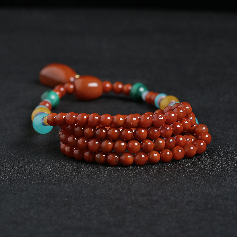 川料天然南红佛珠 - 红掌柜