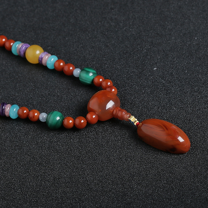 川料天然南红佛珠手串 - 红掌柜