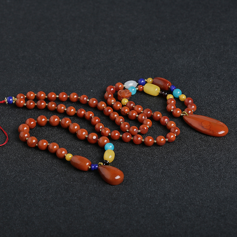 天然川料南红蜜蜡手串 - 红掌柜