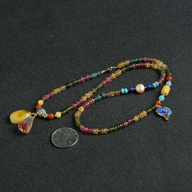 巴西碧玺项链 - 红掌柜