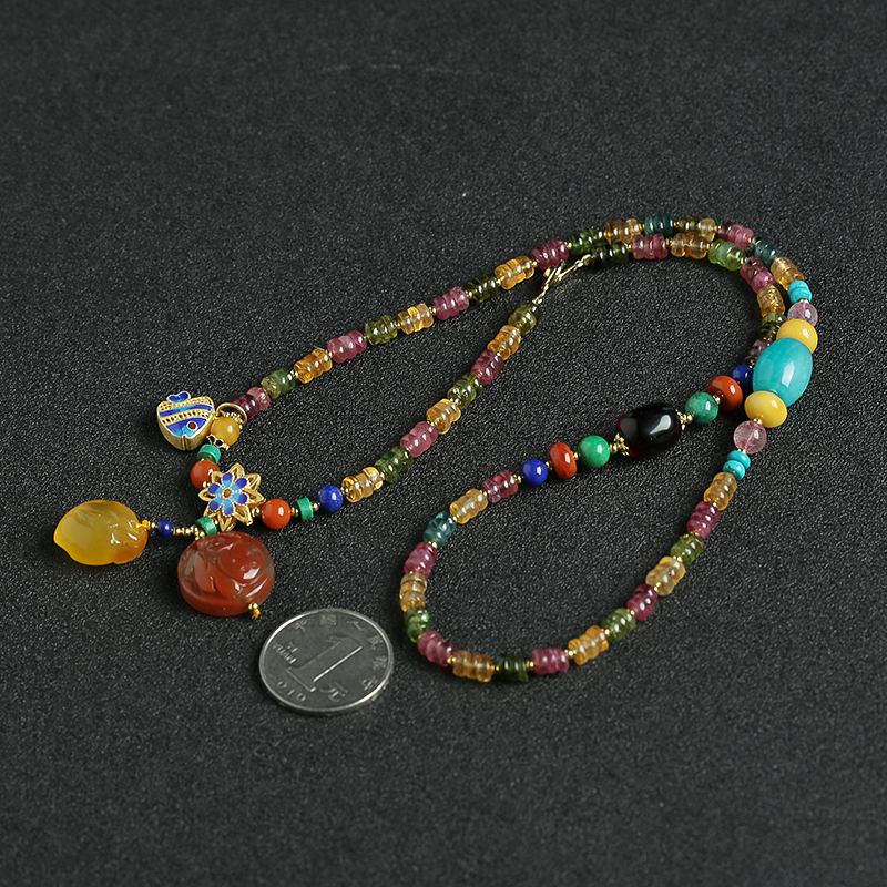 巴西碧玺项链 - 红掌柜