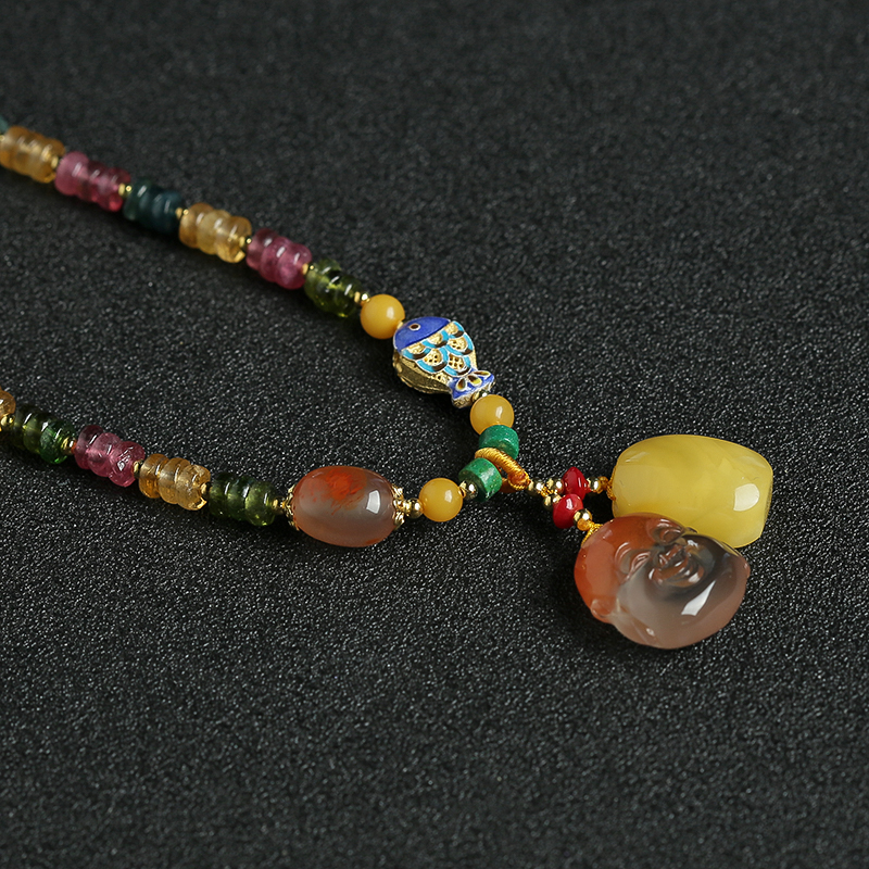 碧玺手串项链两用 - 红掌柜