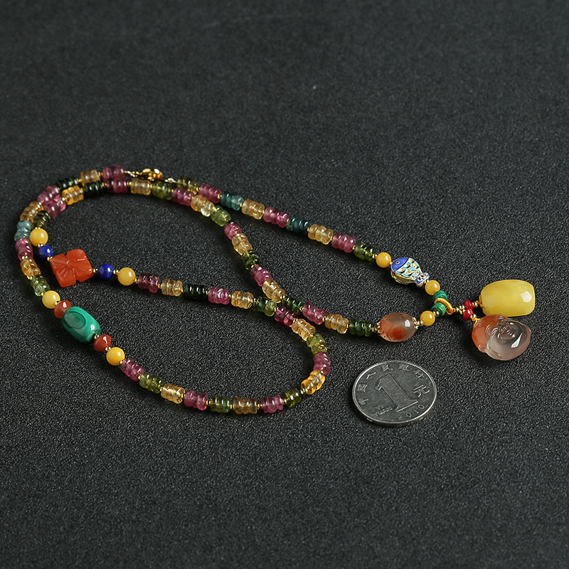 巴西碧玺项链 - 红掌柜