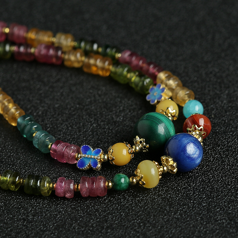 碧玺手串项链两用 - 红掌柜