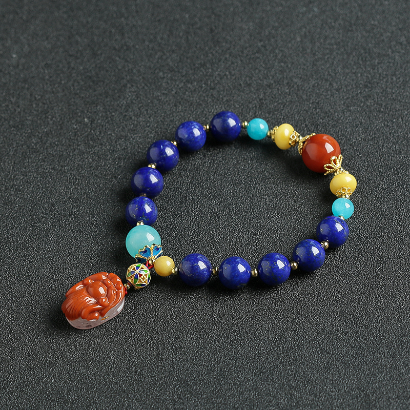 青金石蜜蜡南红手串 - 红掌柜