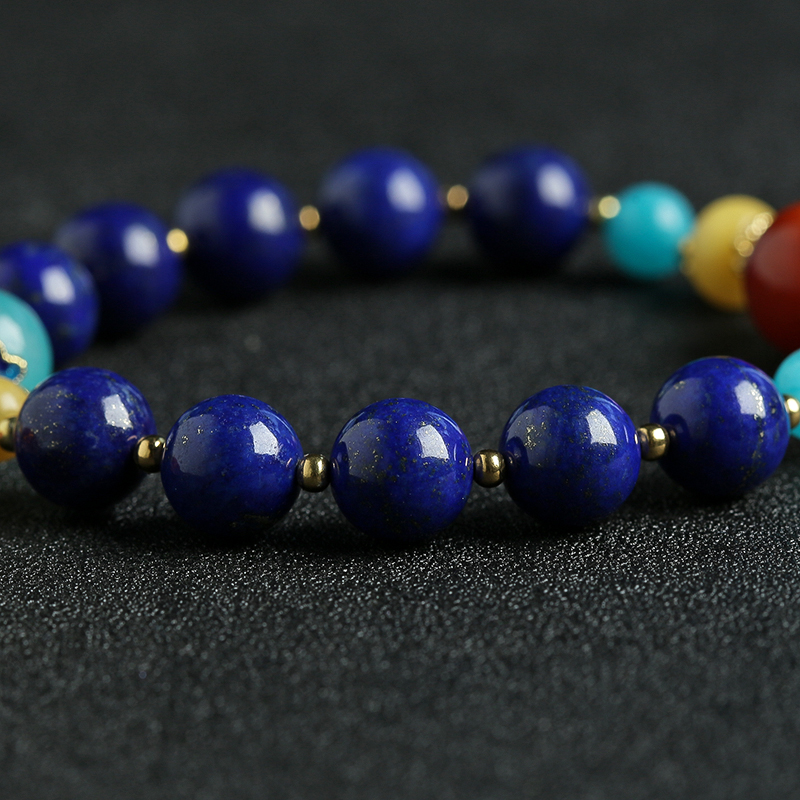 青金石南红手串 - 红掌柜