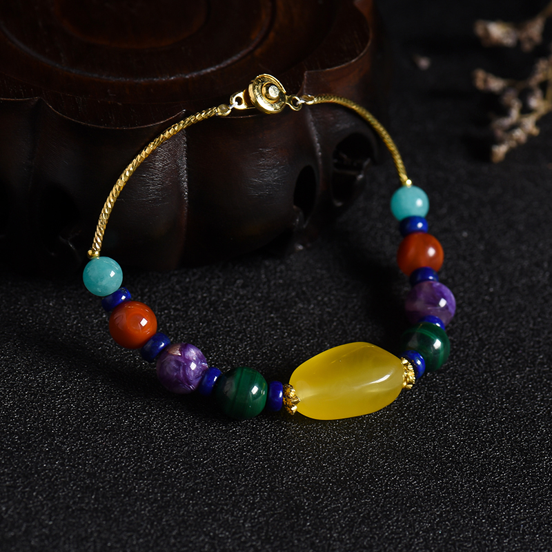 波罗的海天然蜜蜡多宝手串 - 红掌柜