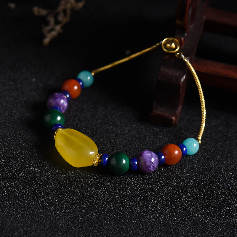 天然蜜蜡多宝手串 - 红掌柜